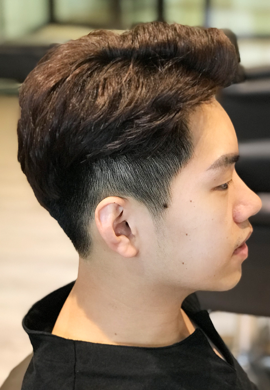 Korean Two Block Haircut - The Wiz Korean Hair Salon, Singapore