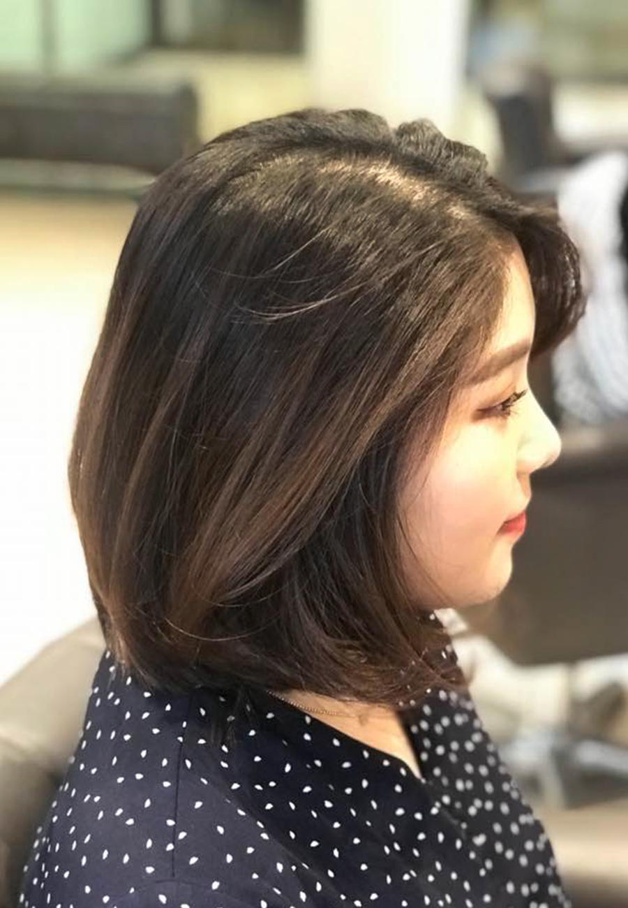 rebonding volume cut hair korean salon wiz portfolio